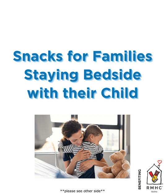 Snack for Families Staying Bedside With Their Children